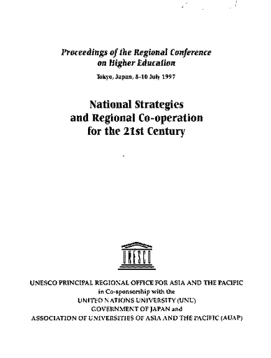 National strategies and regional co-operation for the 21st century 